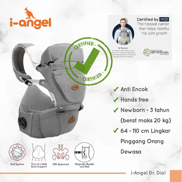 Baby Carrier I Angel Dr. Dial - Gray