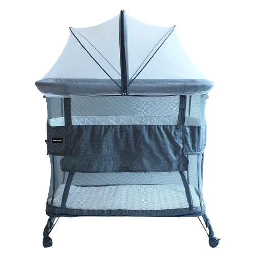 Sewa Baby Box & Matresses - Babydoes 3in 1 Bravada Bedside Baby Box - Dark Grey