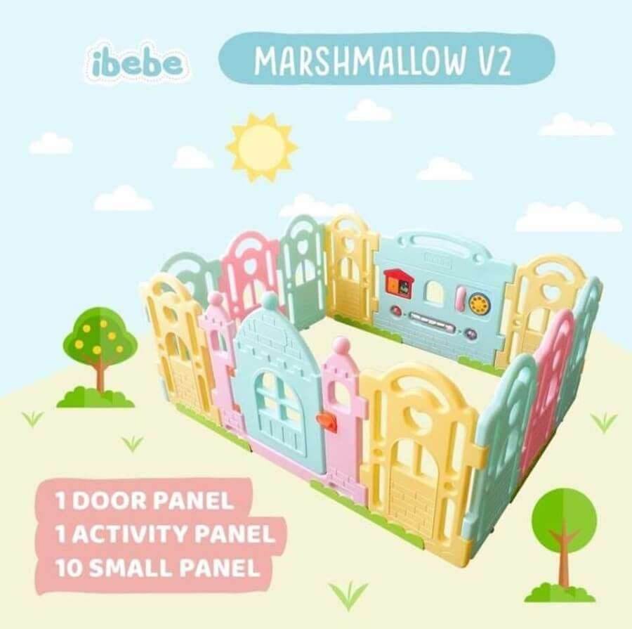 Baby Fence - Ibebe Marshmallow Fence 10+2 - Candy