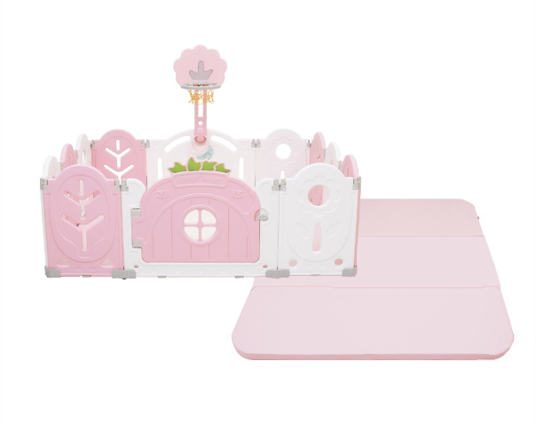 Baby Fence - Lumba Combo Playfence Forest Lodge 10+2 Pink