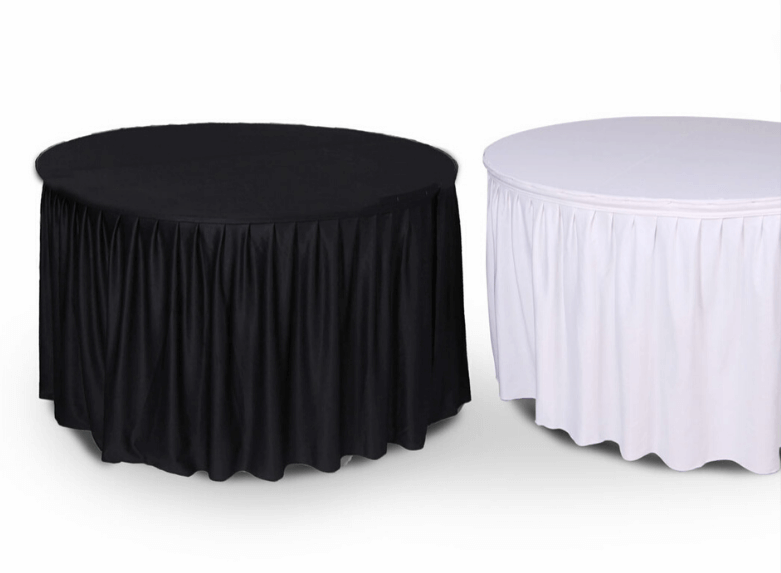 Sewa round table 8 orang skirting