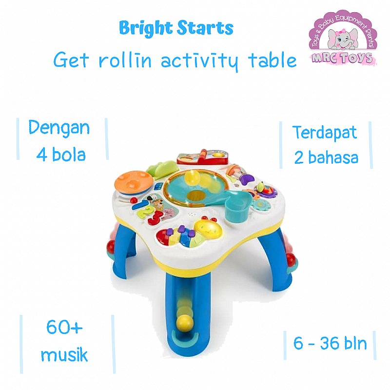 Bright Starts Get Rollin Activity table